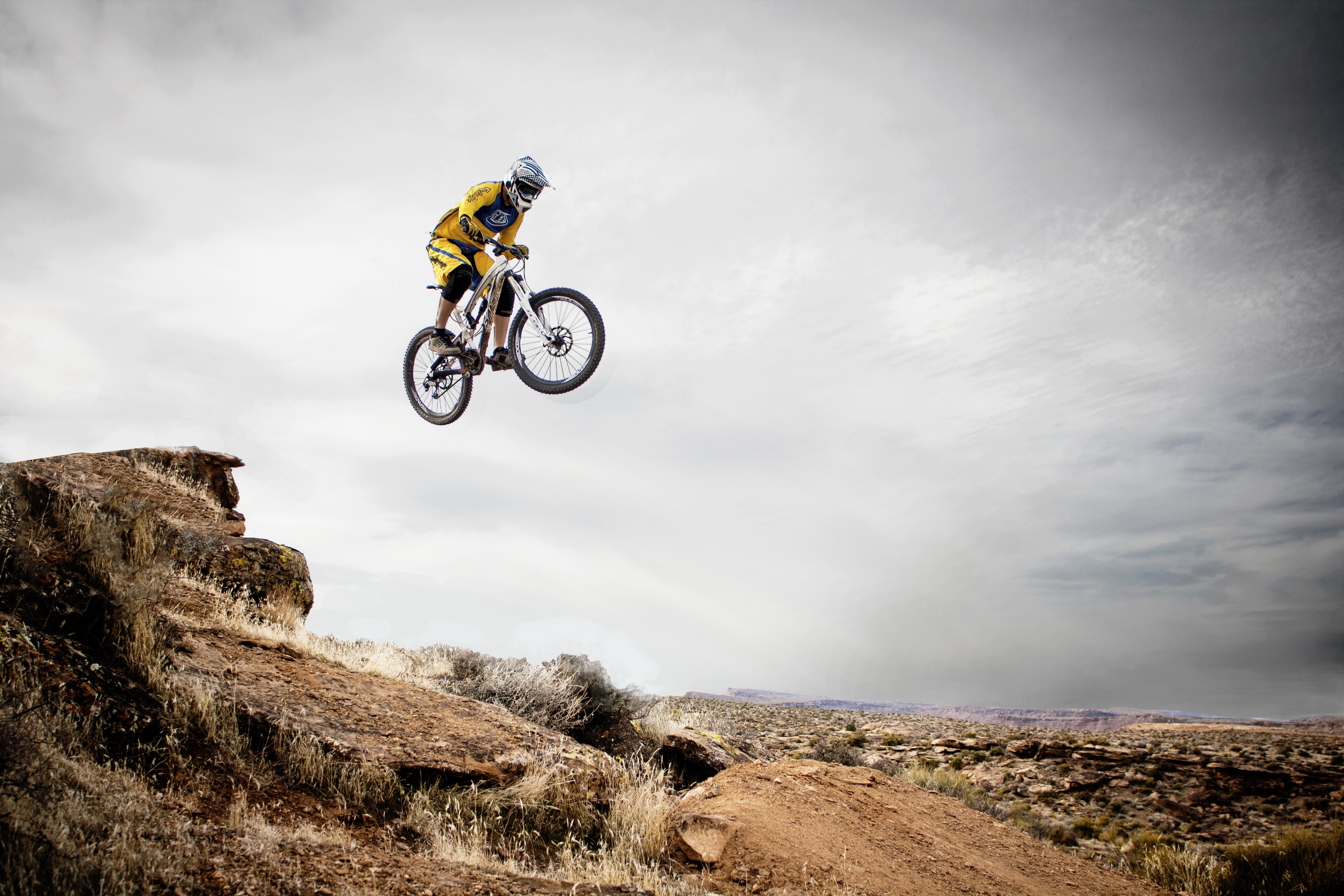 Cyclist in motion