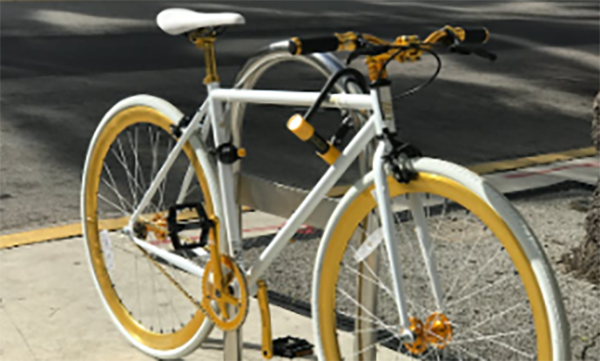 New yellow and white road bike