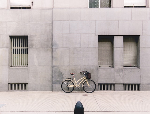 Bicycle against a wall